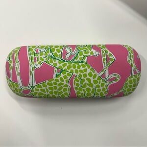 Lily Pulitzer eyeglass/sunglasses case NWOT Pink Green‎ Giraffe